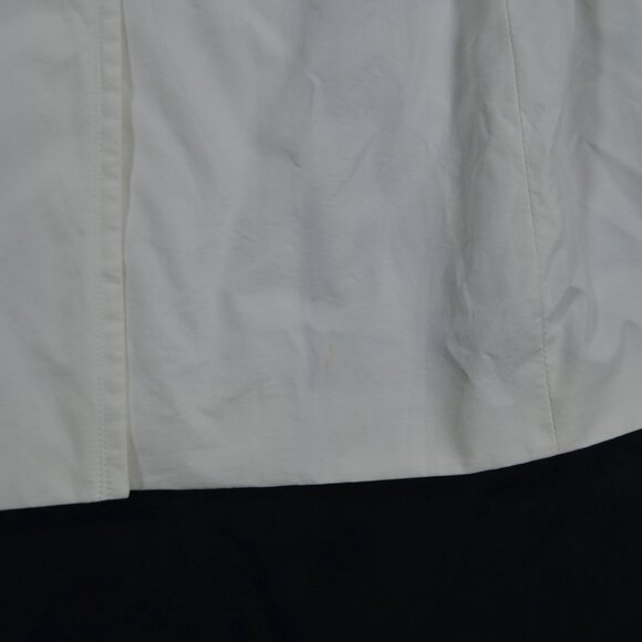 Tahari white trench coat, water resistant mod trench jacket, buttons, pockets M - Picture 5 of 16